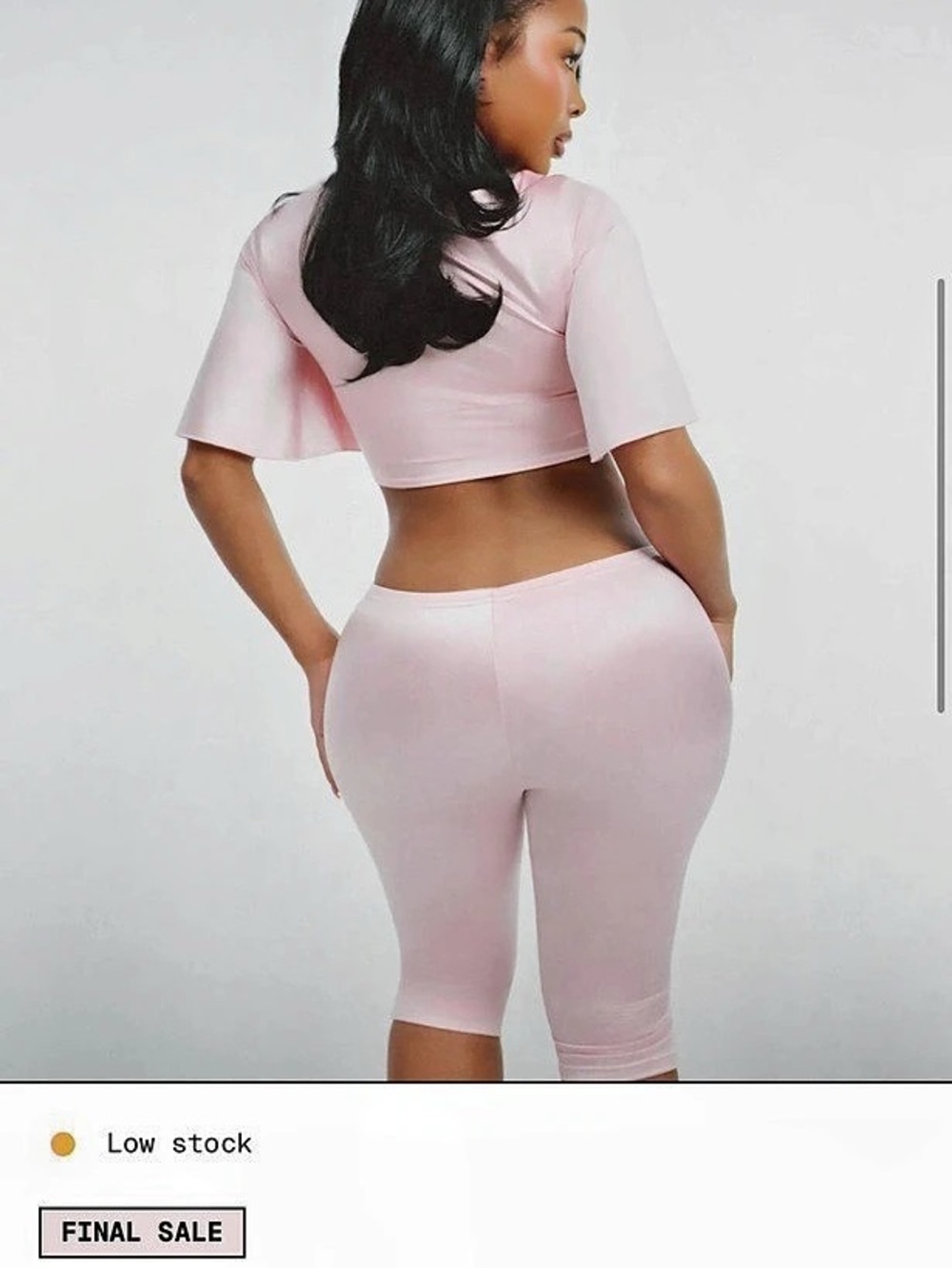 Waydamin Baby Doll Micro Capri Leggings Capri Leggings in Pink Size Small NWT